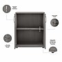 Bush Business Furniture 34" Floor Storage Cabinet with 2 Shelves, Platinum Gray (UNS128PG)~#|#~sp150858765_sc7