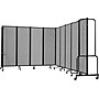 National Public Seating Robo Freestanding 9-Panel Room Divider, 72"H x 210"W, Gray PET (RDB6-9PT02)~#|#~sp150860090_sc7