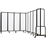 National Public Seating Robo Freestanding 9-Panel Room Divider, 72"H x 210"W, Clear Acrylic (RDB6-9CA)~#|#~sp150860153_sc7