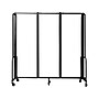 National Public Seating Robo Freestanding 3-Panel Room Divider, 72"H x 72"W, Clear Acrylic (RDB6-3CA)~#|#~sp150860157_sc7