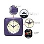 Infinity Instruments Square Retro Wall Clock, 9.25" (13228PRHT-4103)~#|#~sp150860178_sc7