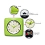 Infinity Instruments Square Retro Wall Clock, 9.25" (13228AG-4103)~#|#~sp150860187_sc7