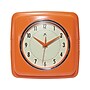 Infinity Instruments Square Retro Wall Clock, 9.25" (13228OR-4103)~#|#~sp150860193_sc7