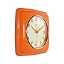 Infinity Instruments Square Retro Wall Clock, 9.25" (13228OR-4103)~#|#~sp150860194_sc7