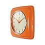 Infinity Instruments Square Retro Wall Clock, 9.25" (13228OR-4103)~#|#~sp150860196_sc7