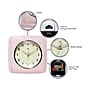 Infinity Instruments Square Retro Wall Clock, 9.25" (13228RB-4103)~#|#~sp150860242_sc7
