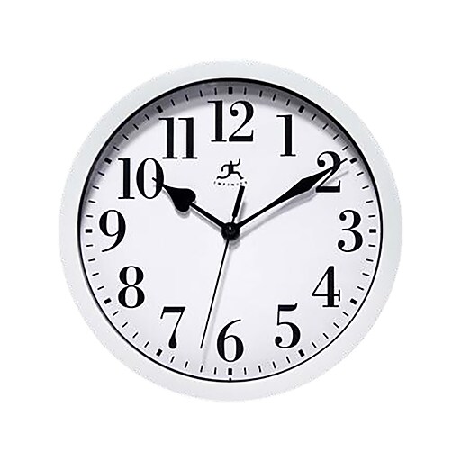 Infinity Instruments Wall Clock, Plastic/Glass, 9.63