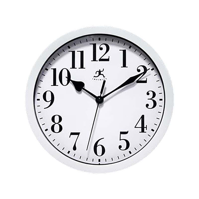 Infinity Instruments Wall Clock, Plastic/Glass, 9.63" (20048WH-4400) image 1