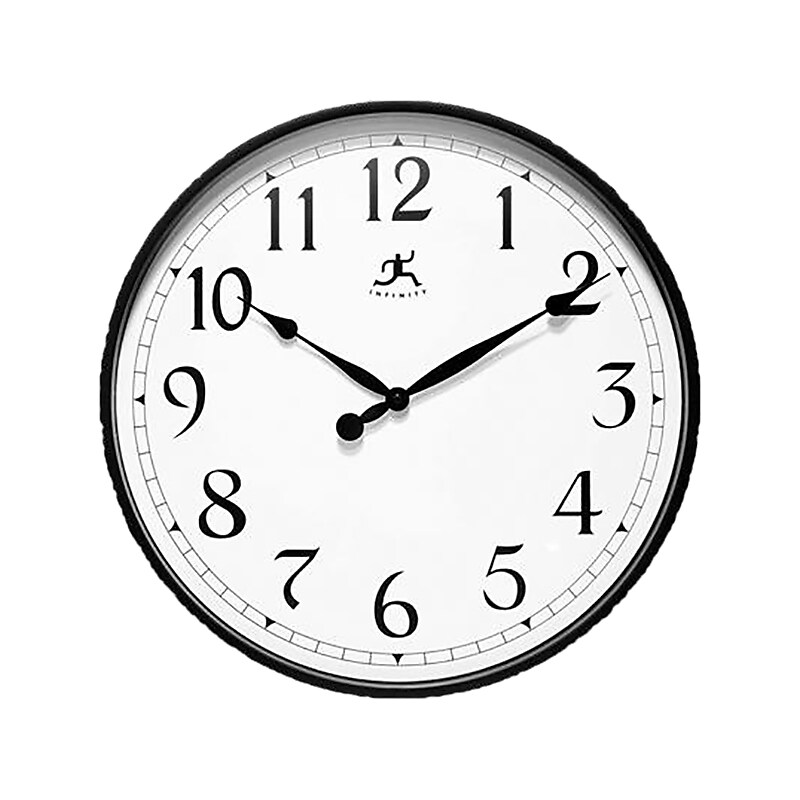 Infinity Instruments Wall Clock, Plastic, 18" (20016BK-1567) image 1