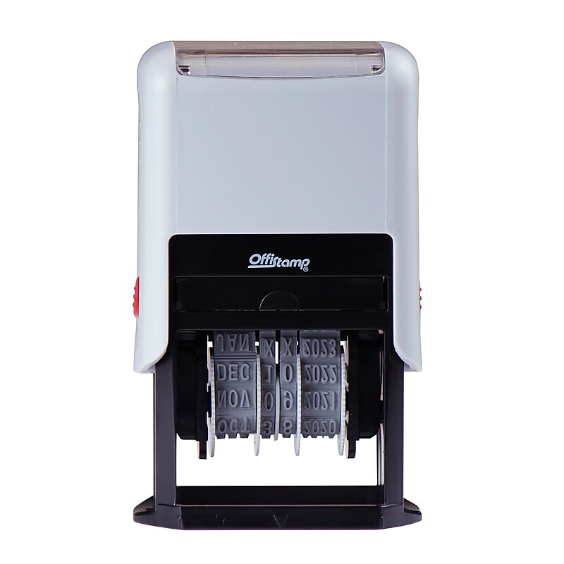 Offistamp Self-Inking Rectangle Date Stamp, Black Ink (034506) image 1