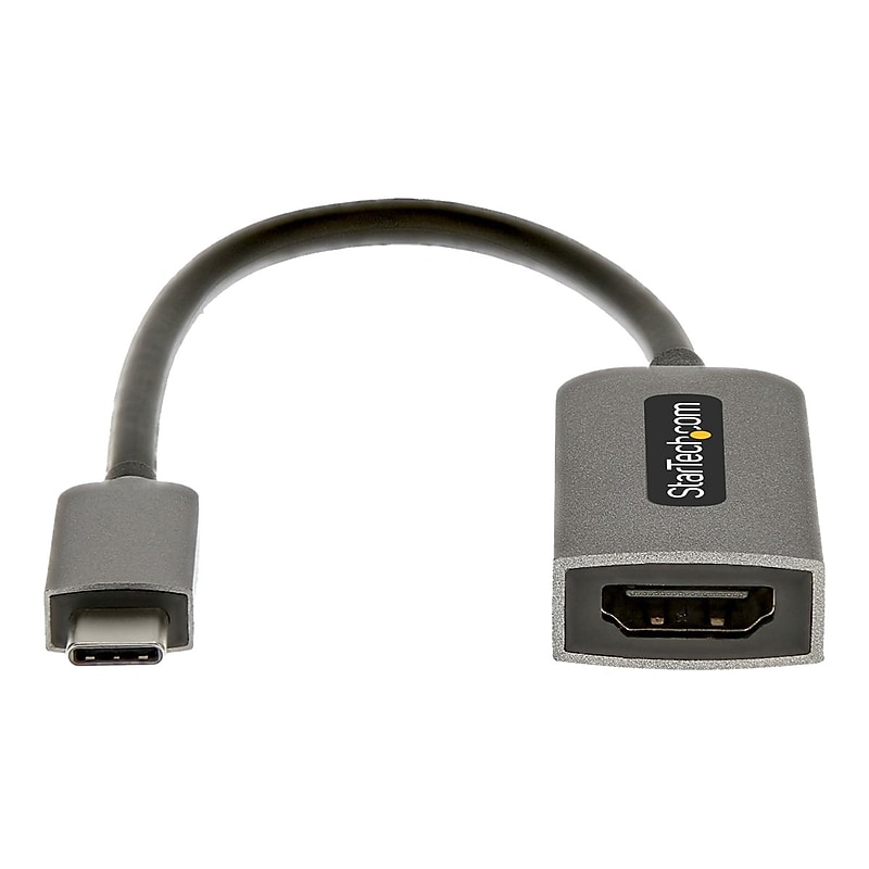 StarTech.com 0.43' USB C to HDMI Audio/Video Cable, Space Gray (USBC-HDMI-CDP2HD4K60) image 1