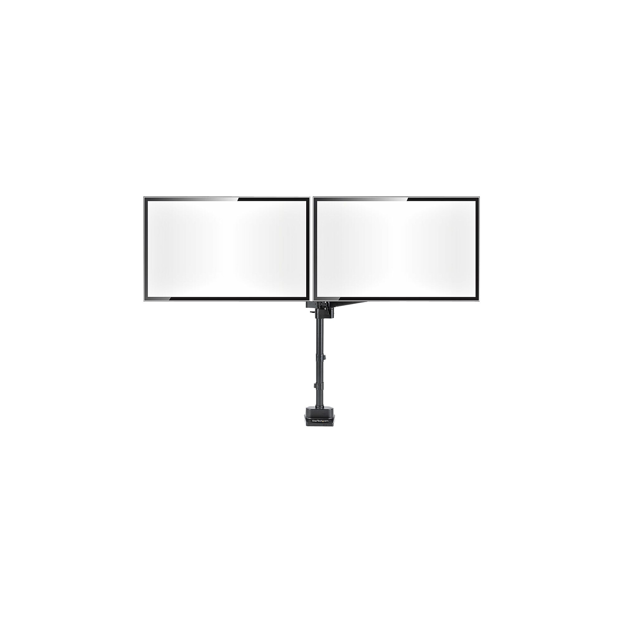 StarTech.com Adjustable Dual Mounting Kit, Up to 32″ Monitor, Black (ARMDUALPIVOT) Simolary simolary.com