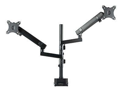 StarTech.com Adjustable Dual Mounting Kit, Up to 32″ Monitor, Black (ARMDUALPIVOT) Sansujyuku sansujyuku.com