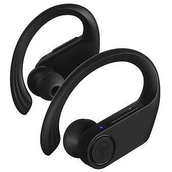 Treblab X3 Pro Bluetooth True Wireless Earbuds with Earhooks with Charging Case, Black