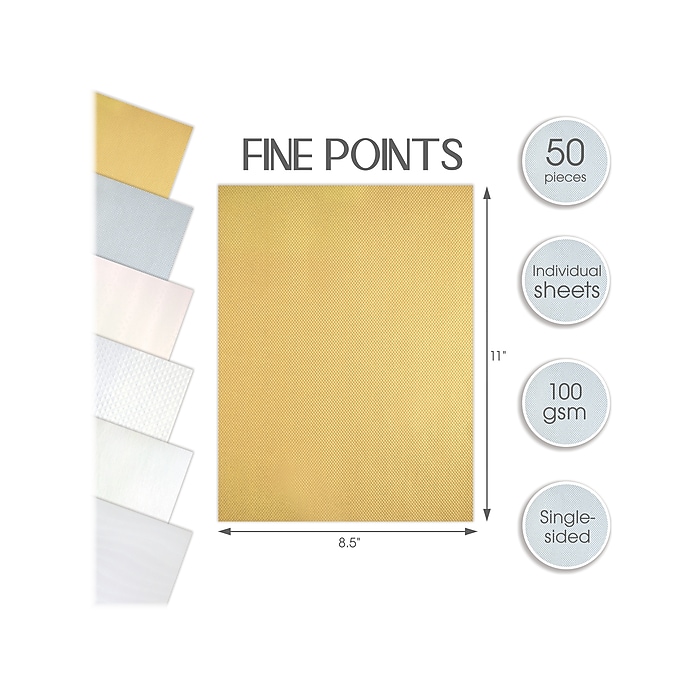 Better Office Designer Textured Paper, Assorted Colors, 50