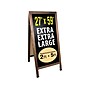 Excello Global Products Gigantic Sandwich Board Sidewalk Chalkboard Sign, Wood, 59" x 27" (EGP-HD-0240-OS)~#|#~sp150961454_sc7
