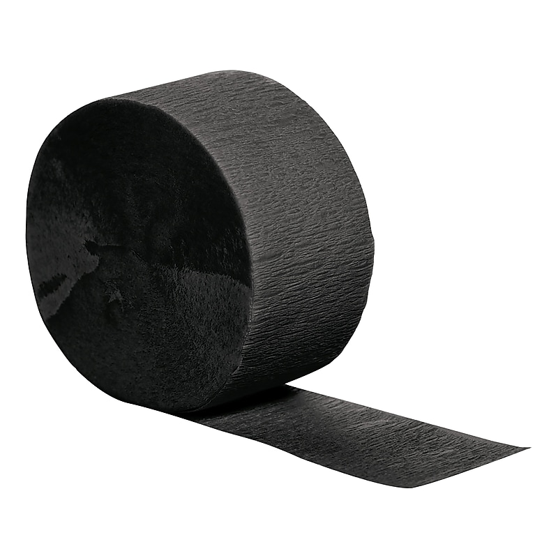 Creative Converting Touch of Color Crepe Streamer, Black, 6/Pack (DTC078030STRMR) image 1