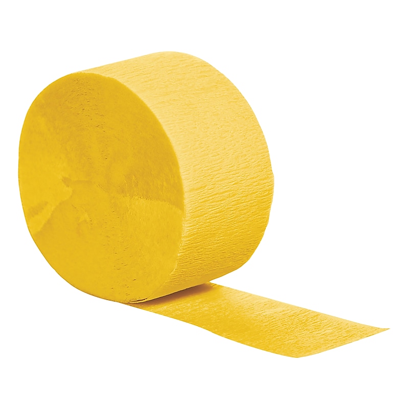 Creative Converting Touch of Color Crepe Streamer, School Bus Yellow, 6/Pack (DTC078520STRMR) image 1