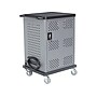 National Public Seating Oklahoma Sound Duet 2-Shelf Metal Mobile A/V Cart with Lockable Wheels, Silver (DCC)~#|#~sp150961522_sc7