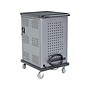 National Public Seating Oklahoma Sound Duet 2-Shelf Metal Mobile A/V Cart with Lockable Wheels, Silver (DCC)~#|#~sp150961524_sc7