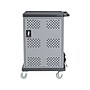 National Public Seating Oklahoma Sound Duet 2-Shelf Metal Mobile A/V Cart with Lockable Wheels, Silver (DCC)~#|#~sp150961525_sc7
