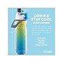 O2COOL Elite Mist ‘N Sip Plastic Double Wall Insulated Water Bottle, 20 oz., Ombre Blue (HMLDP07 OMB)~#|#~sp150961549_sc7