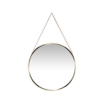 Infinity Instruments Franc Decorative Wall Mirror, Metal, 17.5"Dia. (15462GD)