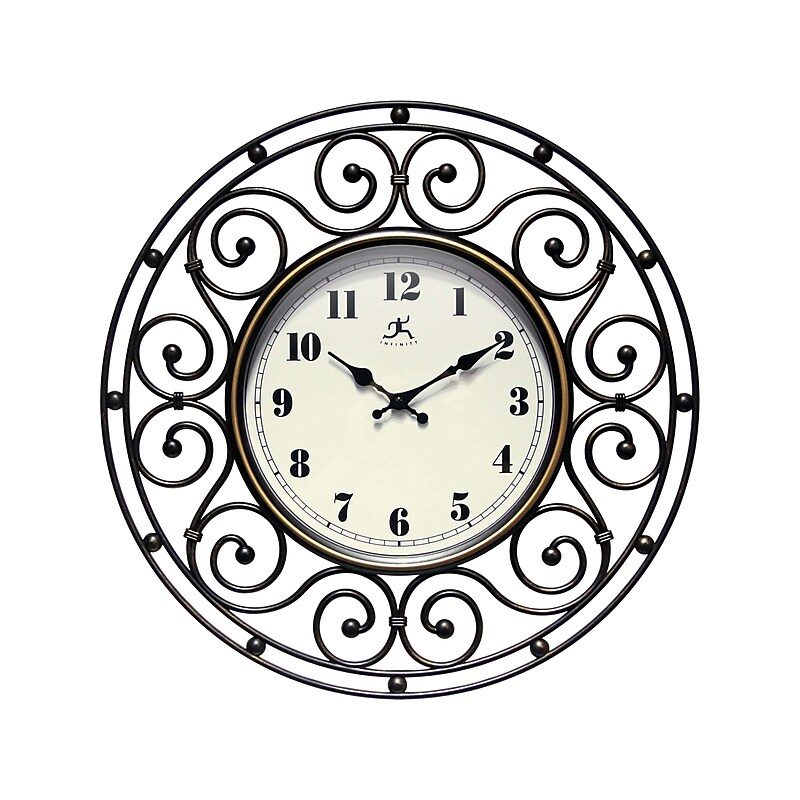 Infinity Instruments Provinciale Wall Clock, Plastic/Glass, 18" (20071BG-4423) image 1