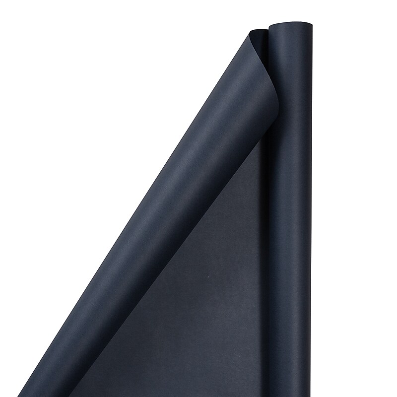 JAM Paper Wrapping Paper,25 Sq. ft. x 30", Matte Cobalt Navy Blue (277013523) image 1