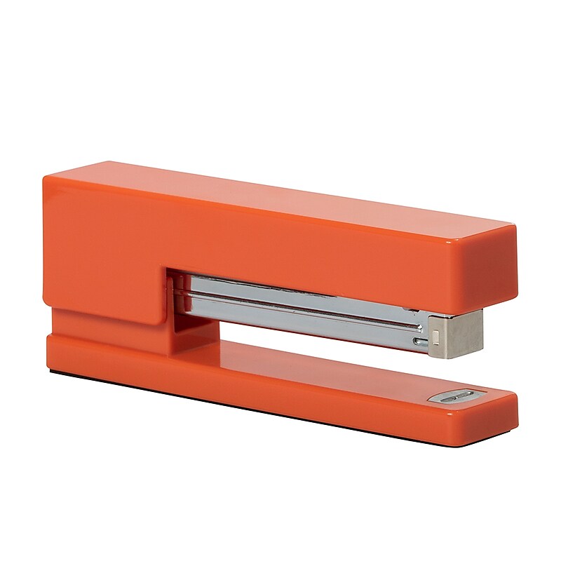 JAM Paper Modern Desktop Stapler, 10 Sheet Capacity, Orange (337ORZ) image 1