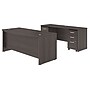 Bush Business Furniture Studio C 72"W Bow Front Desk and Credenza with Mobile File Cabinets, Storm Gray (STC009SG)~#|#~sp15105595_sc7