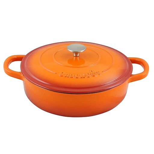 CrockPot Artisan Cast Iron 5 qt. Braiser Pan with SelfBasting Lid