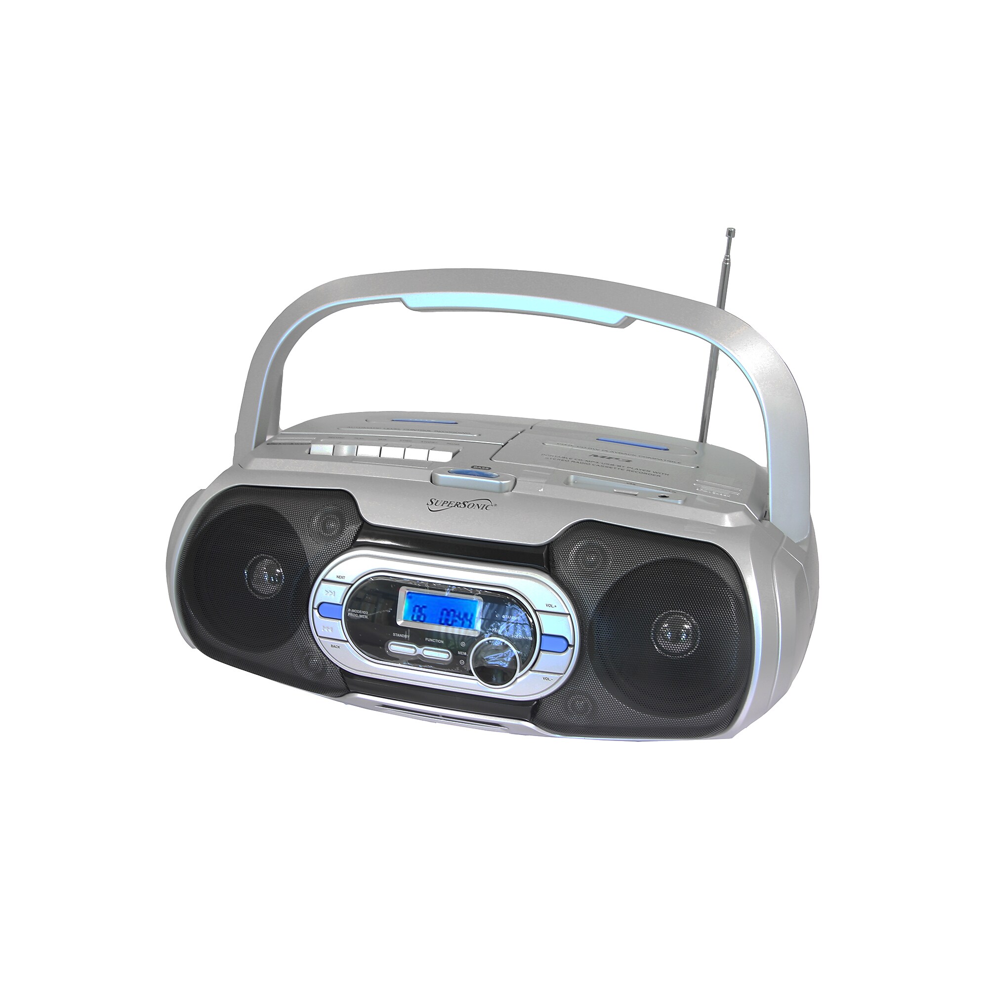 Supersonic SC-729BT Bluetooth Portable Radio, Silver (SSC729BT) Sansujyuku sansujyuku.com