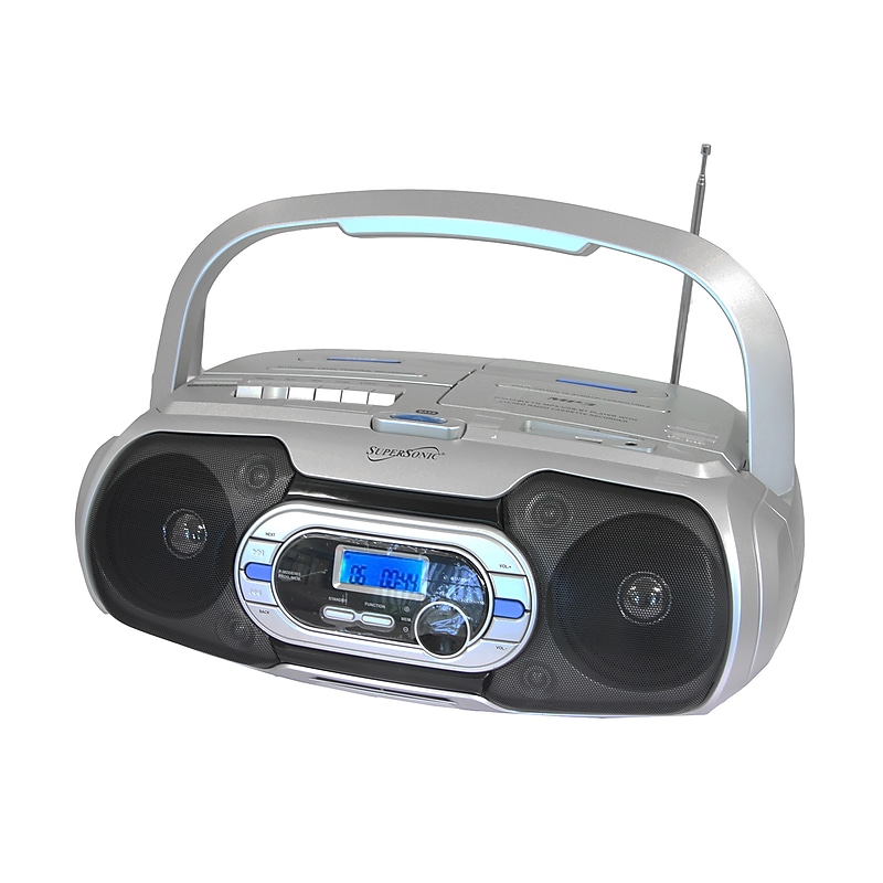 Supersonic SC-729BT Bluetooth Portable Radio, Silver (SSC729BT) image 1