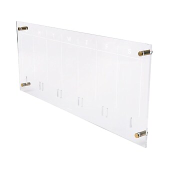 Russell+Hazel 10" x 24" Weekly Dry Erase Wall Calendar, Clear (44623)