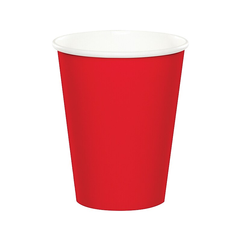Creative Converting Touch of Color Hot/Cold Paper Cup, 9 z., Classic Red, 72 Cups/Pack (DTC561031BCUP) image 1