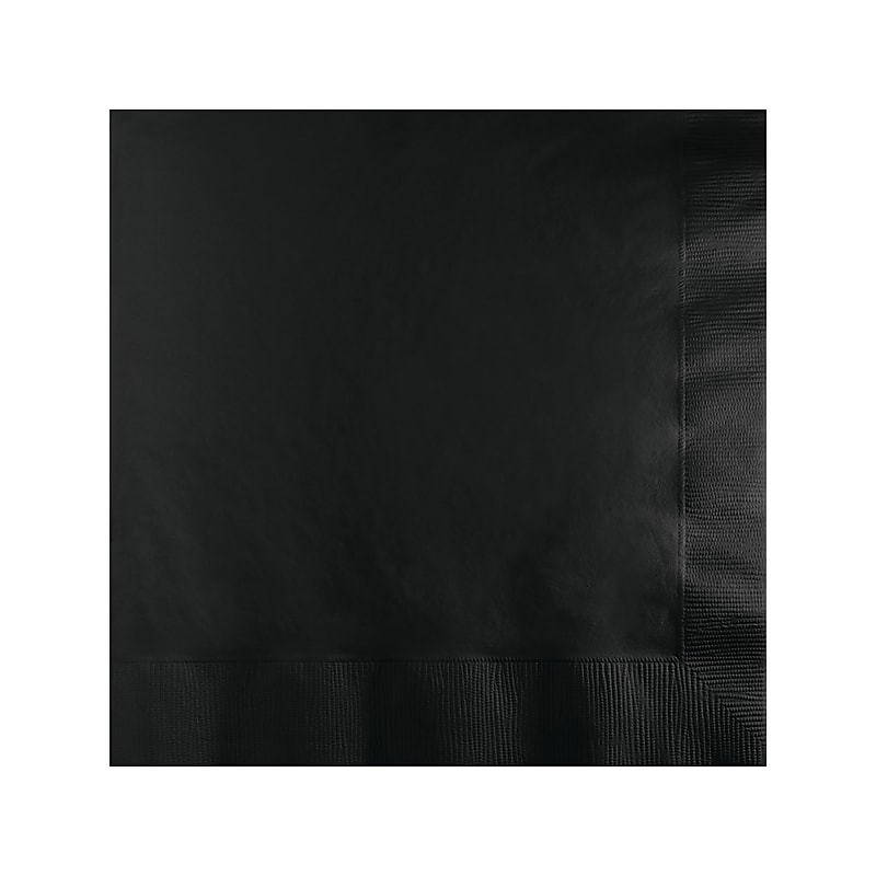 Creative Converting Touch of Color Lunch Napkin, 2-ply, Black Velvet, 150 Napkins/Pack (DTC139194135NAP) image 1