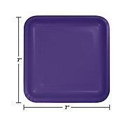 Creative Converting Touch of Color 7" Paper Dessert Plate, Purple, 54 Plates/Pack (DTC453268PLT)