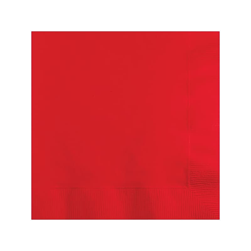 Creative Converting Touch of Color Beverage Napkin, 2-ply, Classic Red, 150 Napkins/Pack (DTC801031BBNAP) image 1