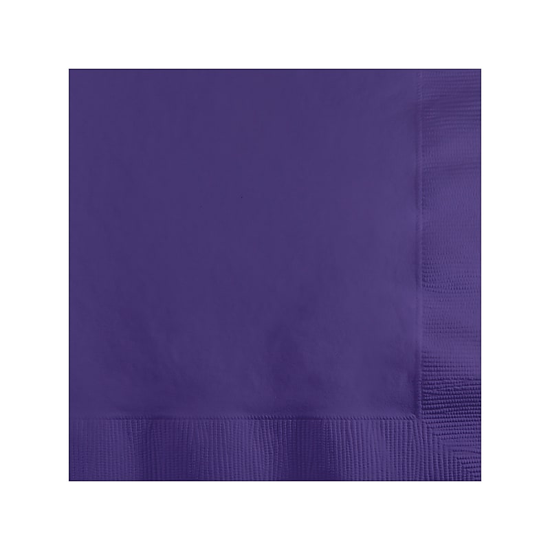 Creative Converting Touch of Color Beverage Napkin, 2-ply, Purple, 150 Napkins/Pack (DTC139371154BNP) image 1