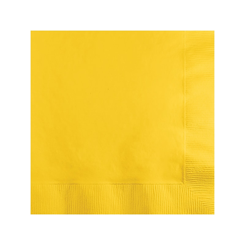 Creative Converting Touch of Color Beverage Napkin, 2-ply, School Bus Yellow, 150 Napkins/Pack (DTC801021BBNAP) image 1
