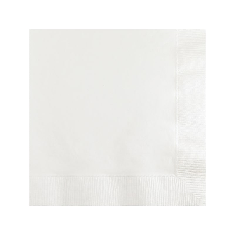 Creative Converting Touch of Color Beverage Napkin, 2-Ply, White, 150/Pack (DTC139140154BNP) image 1