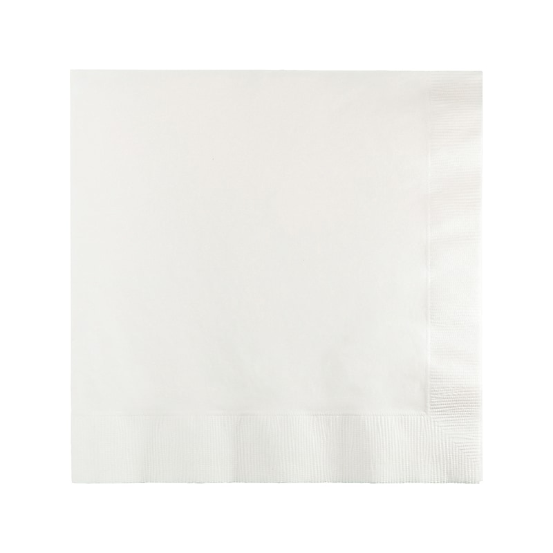 Creative Converting Touch of Color Lunch Napkin, 2-ply, White, 150 Napkins/Pack (DTC139140135NAP) image 1