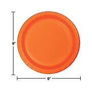 Creative Converting Touch of Color 9" Paper Dinner Plate, Sun-Kissed Orange, 72 Plates/Pack (DTC47191BDPLT)
