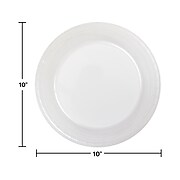 Creative Converting Touch of Color 10" Plastic Banquet Plate, Clear, 60 Plates/Pack (DTC28114131BPLT)