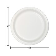 Creative Converting Touch of Color 10" Paper Banquet Plate, White, 72 Plates/Pack (DTC50000BBPLT)