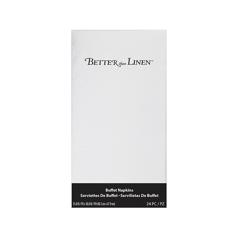 Creative Converting Better Than Linen Lunch Napkin, White, 72 Napkins/Pack (DTC913272NAP) image 1