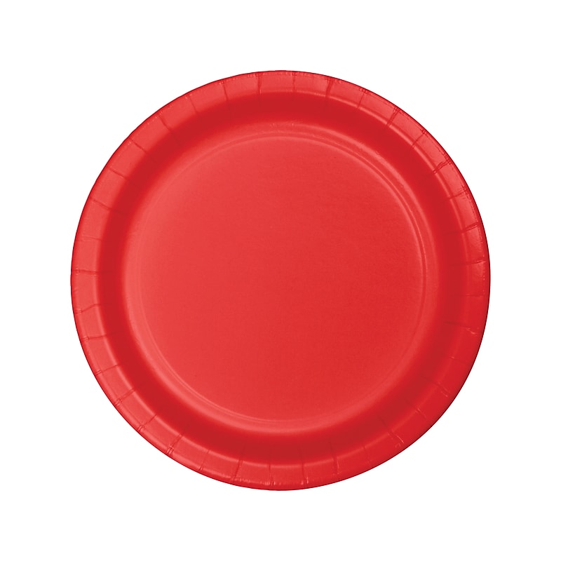 Creative Converting Touch of Color 9" Paper Dinner Plate, Classic Red, 72 Plates/Pack (DTC471031BDPLT) image 1