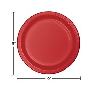Creative Converting Touch of Color 9" Paper Dinner Plate, Classic Red, 72 Plates/Pack (DTC471031BDPLT)