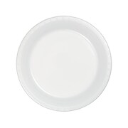 Creative Converting Touch of Color 9" Plastic Dinner Plate, White, 150 Plates/Pack (DTC28000021BDPT)